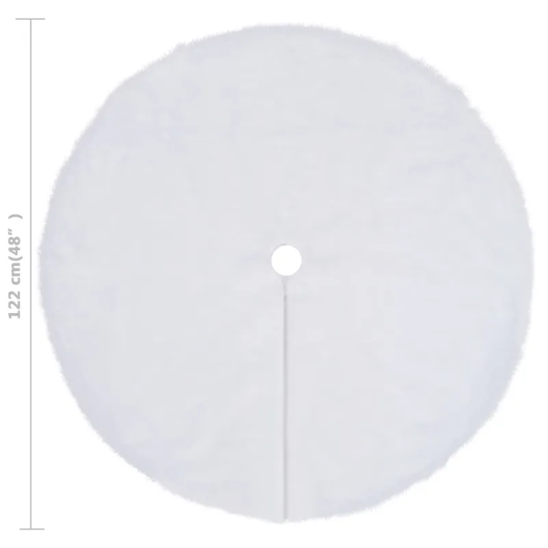 Kalėdinės eglutės sijonas, baltas, 122 cm, dirbtinis kailis