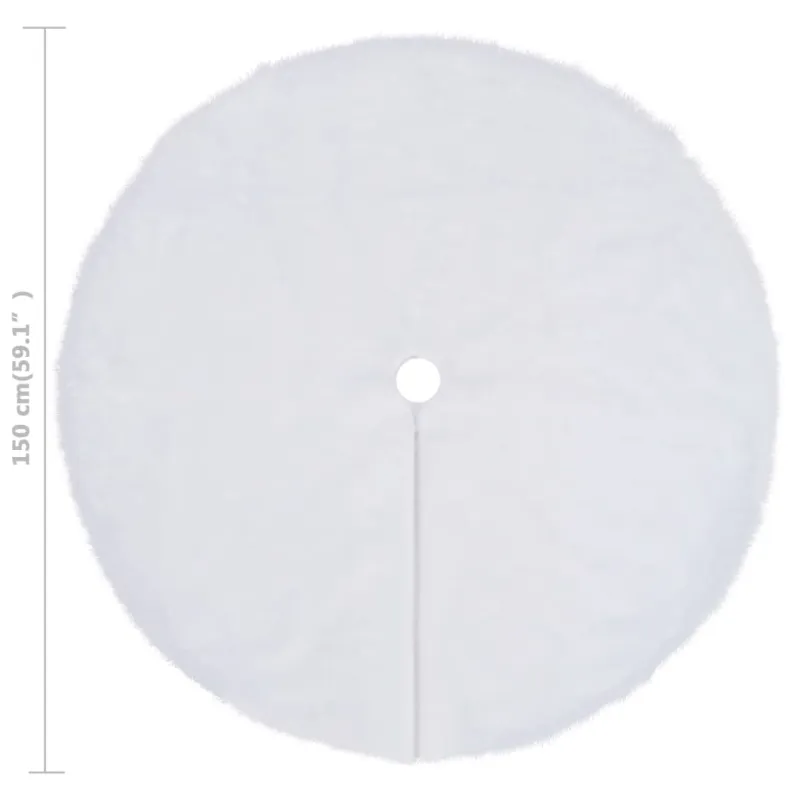 Kalėdinės eglutės sijonas, baltas, 150 cm, dirbtinis kailis