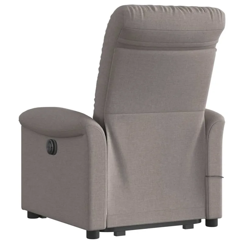 Atsistojantis elektrinis masažinis krėslas, taupe, audinys