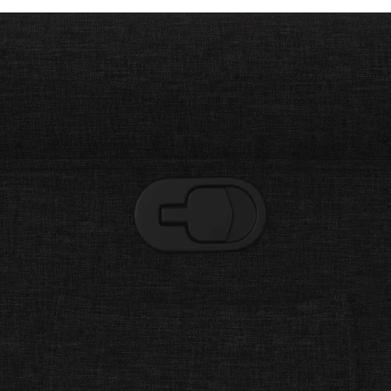 Atsistojantis atlošiamas krėslas, juodos spalvos, audinys