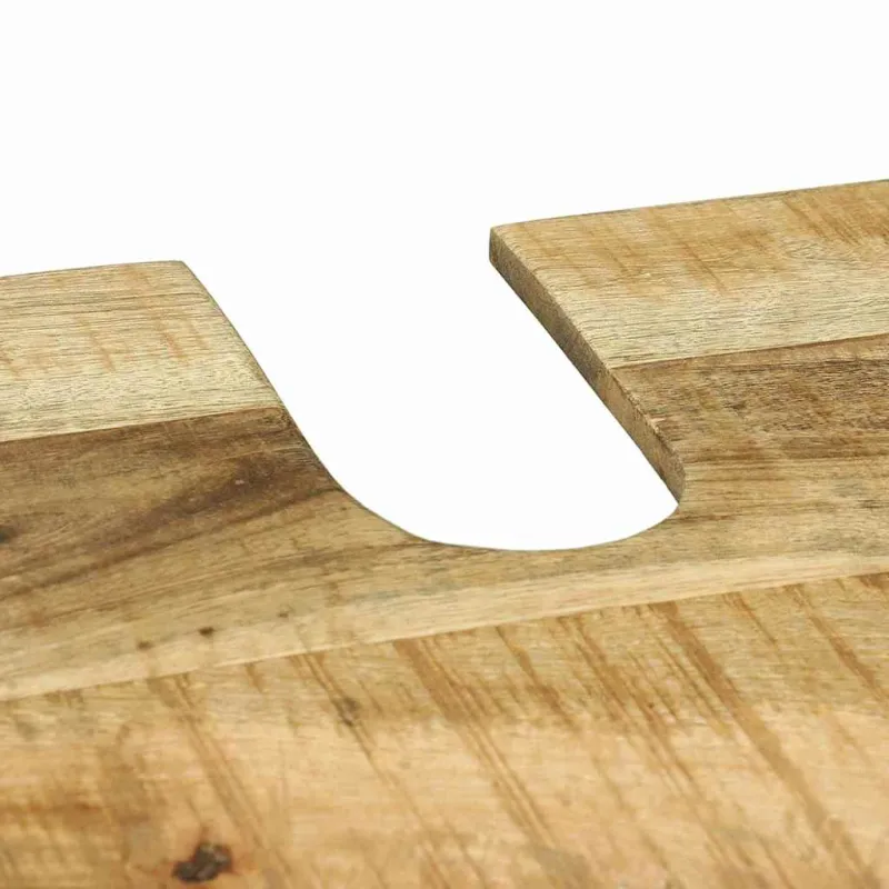 Vonios baldų rinkinys 2 pcs Ruda ir juoda Kietas mango medis