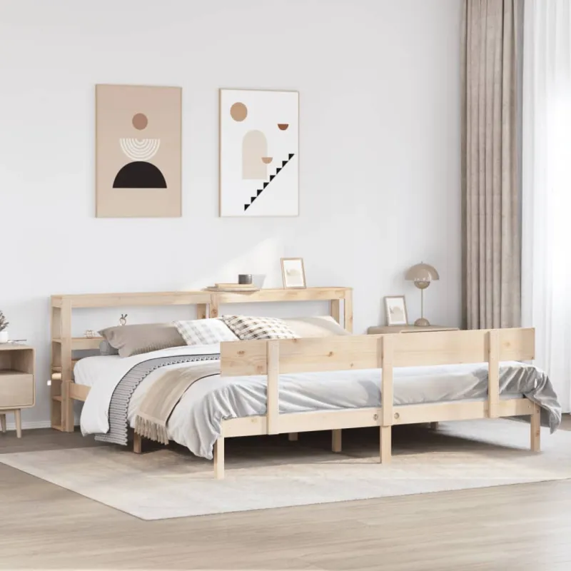 Lovos rėmas be čiužinio, 200x200cm, pušies medienos masyvas
