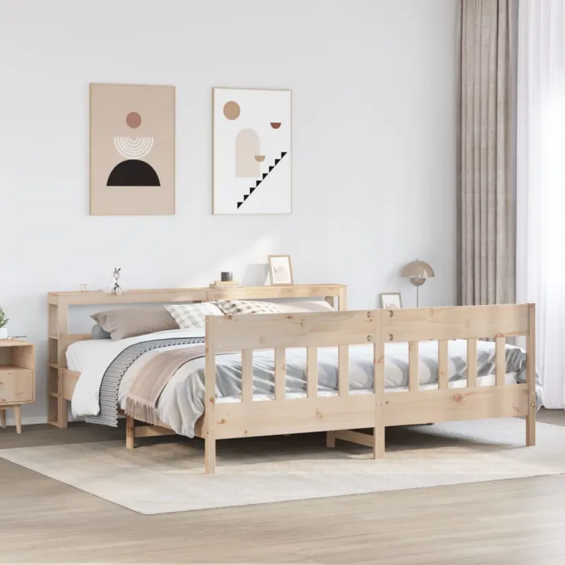 Lovos rėmas be čiužinio, 200x200cm, pušies medienos masyvas
