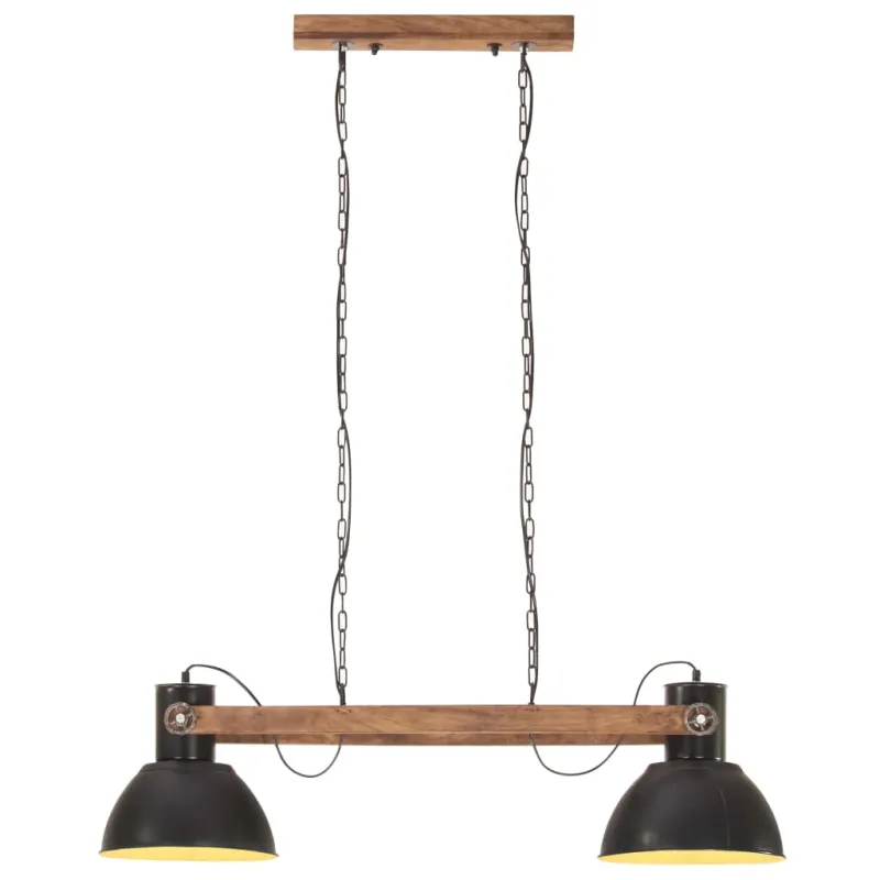 Pakabinamas šviestuvas, visiškai juodas, 109cm, 25W, E27