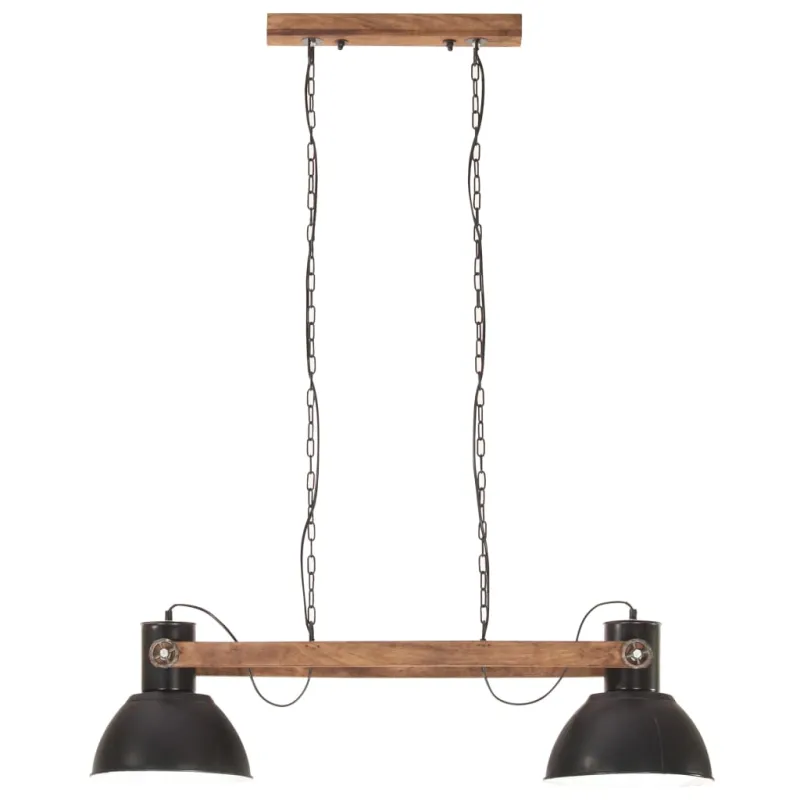 Pakabinamas šviestuvas, visiškai juodas, 109cm, 25W, E27