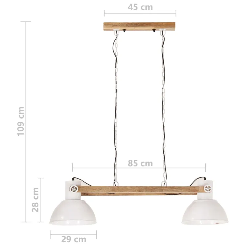 Pakabinamas šviestuvas, baltas, 109cm, 25W, E27