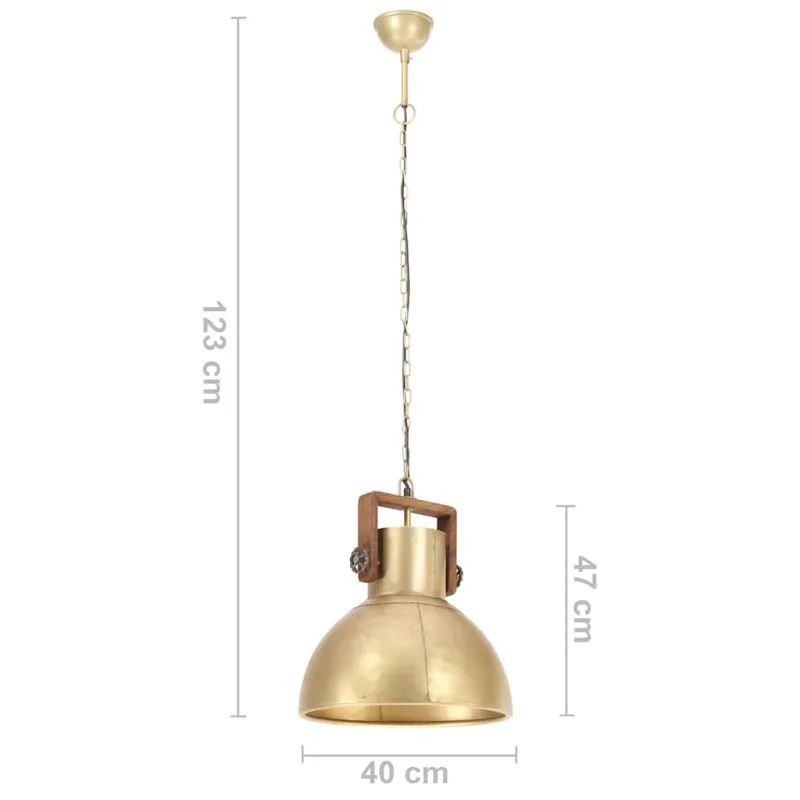 Pakabinamas šviestuvas, žalvario, 40cm, 25W, apskritas, E27