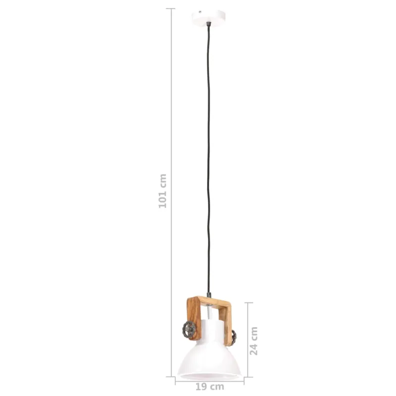 Pakabinamas šviestuvas, baltas, 19cm, 25W, apskritas, E27