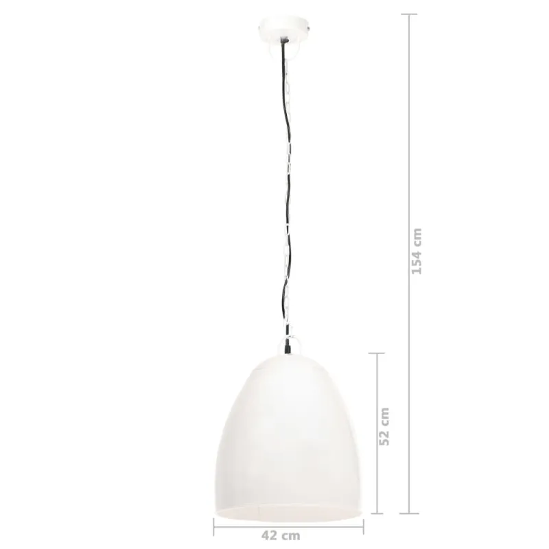 Pakabinamas šviestuvas, baltas, 42cm, 25W, apskritas, E27