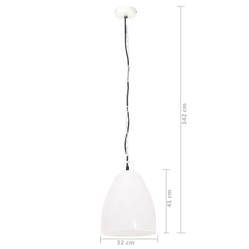 Pakabinamas šviestuvas, baltas, 32cm, 25W, apskritas, E27