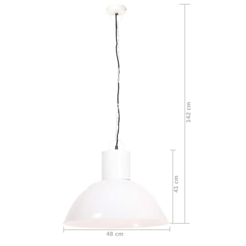 Pakabinamas šviestuvas, baltas, 48cm, 25W, apskritas, E27