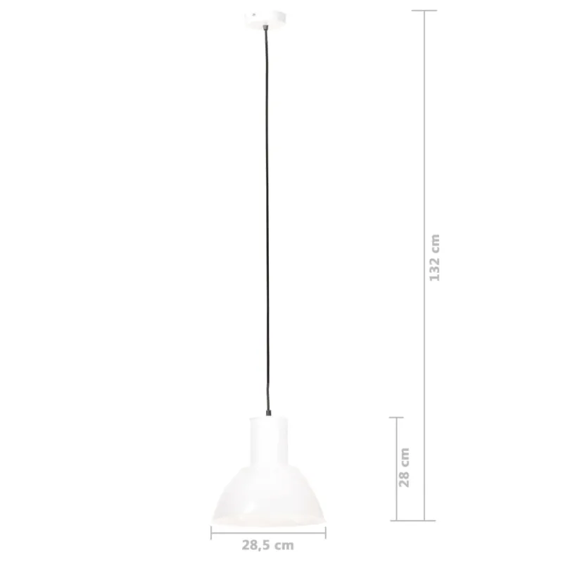 Pakabinamas šviestuvas, baltas, 28,5cm, 25W, apskritas, E27