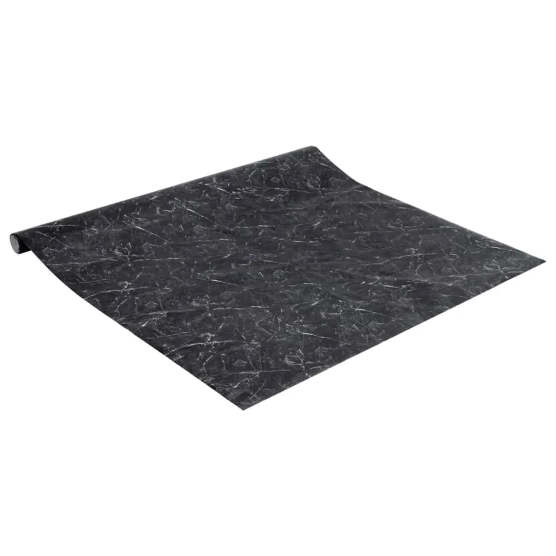 Baldų lipdukai, marmuro juodi, 90x500cm, PVC, lipnūs