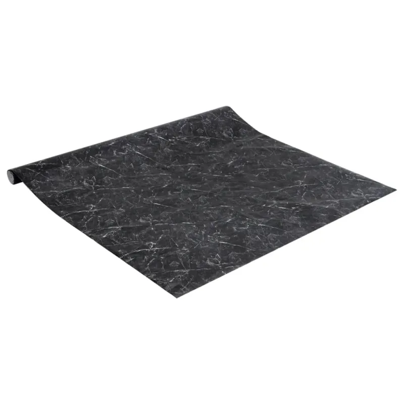 Baldų lipdukai, marmuro juodi, 90x500cm, PVC, lipnūs