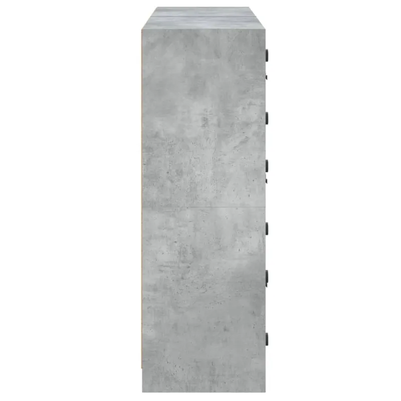 Knygų spinta su durelėmis, betono pilka, 136x37x109cm, mediena