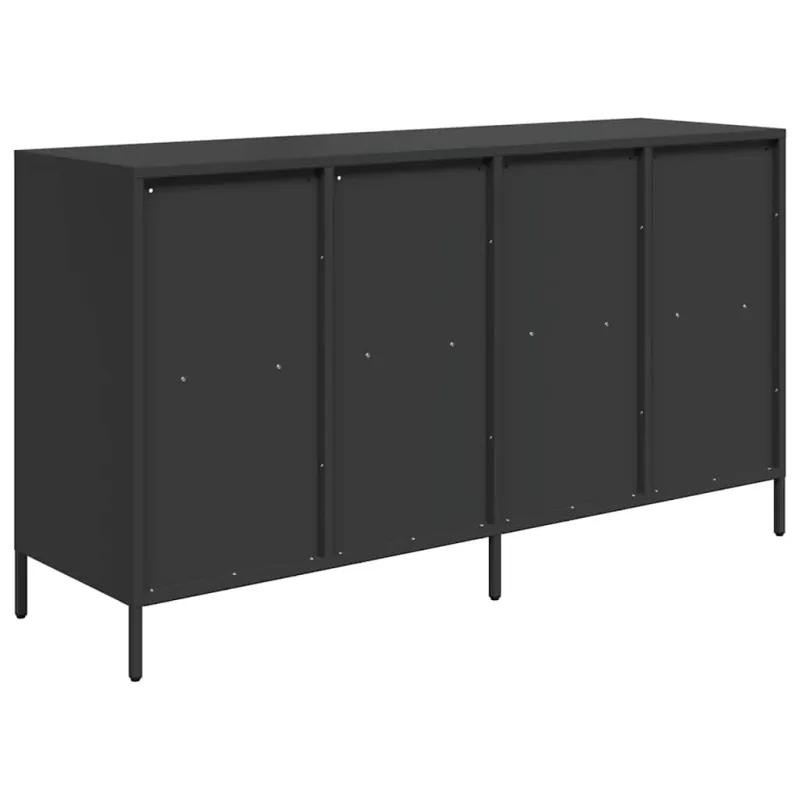 Šoninė spintelė, juoda, 135x39x73,5cm, plienas