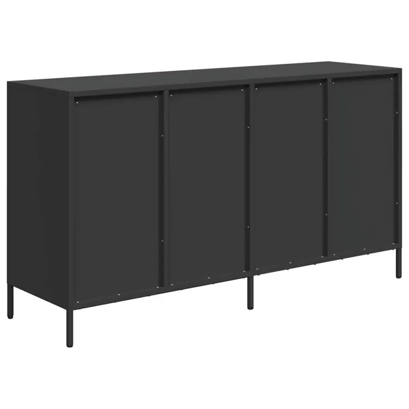 Šoninė spintelė, juoda, 135x39x73,5cm, plienas