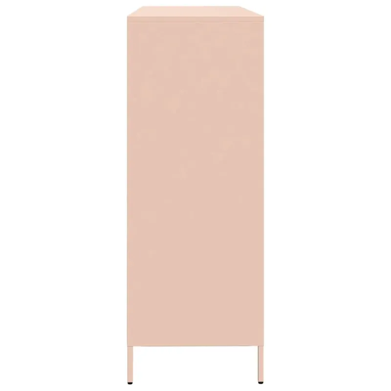 Šoninė spintelė, rožinė, 135x39x103,5cm, plienas