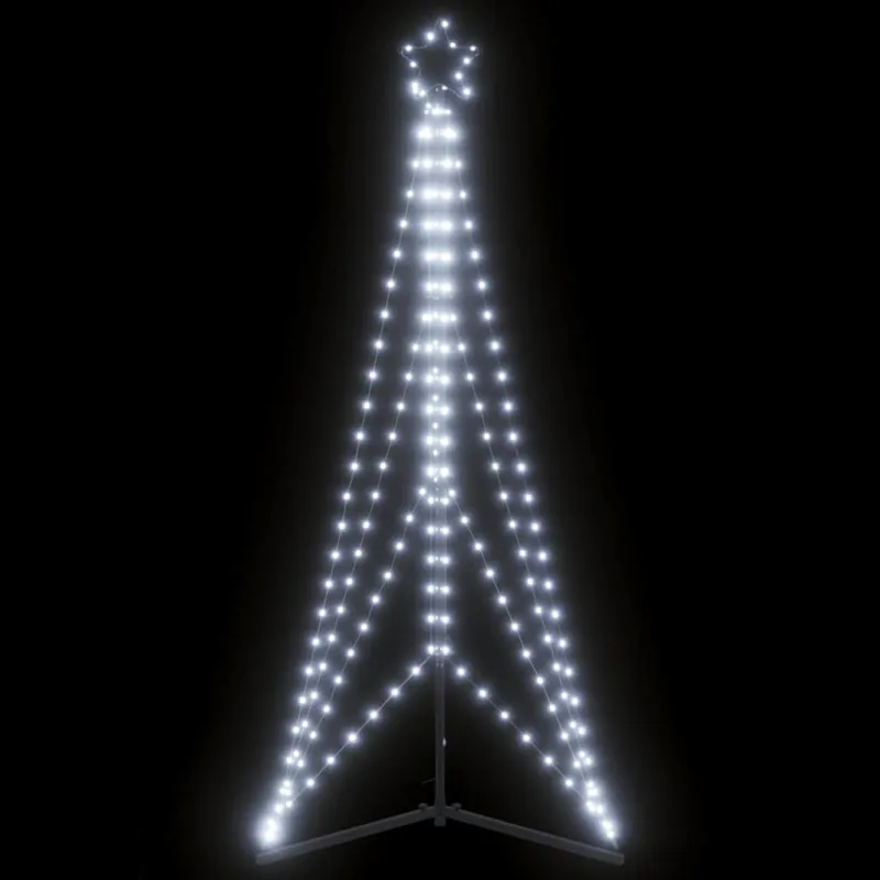 LED Kalėdų eglutė 363 LEDs Šalta Balta 182 cm