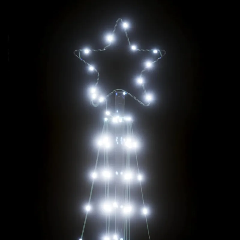 LED Kalėdų eglutė 363 LEDs Šalta Balta 182 cm