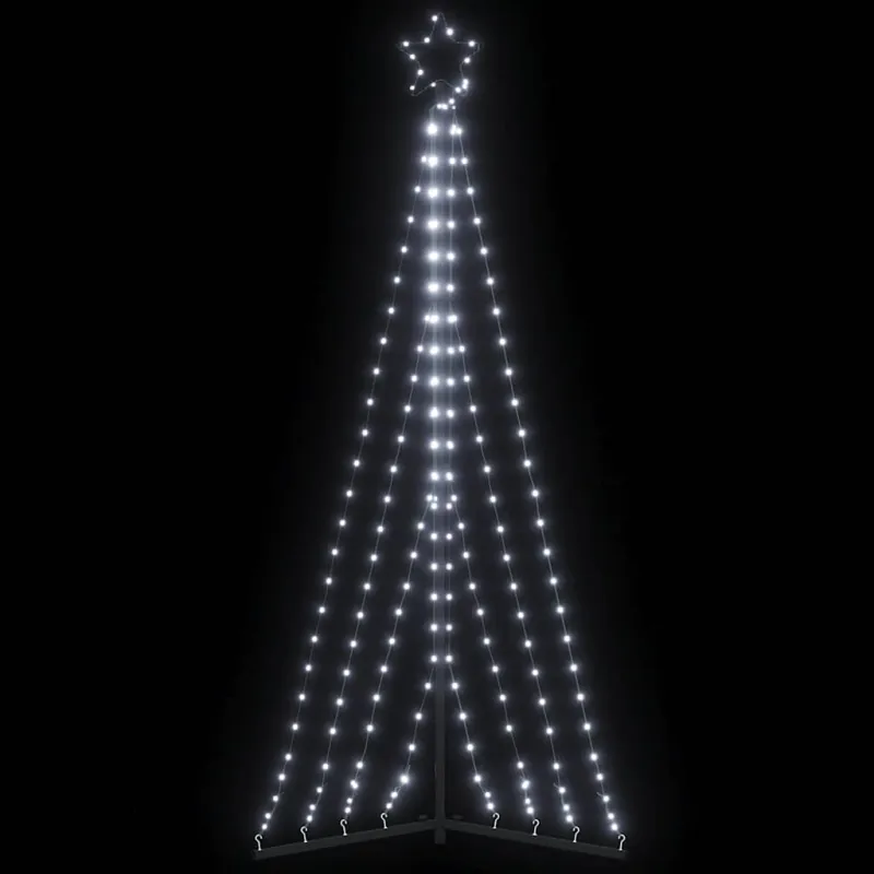 LED Kalėdų eglutė 339 LED Šalta Balta 182 cm