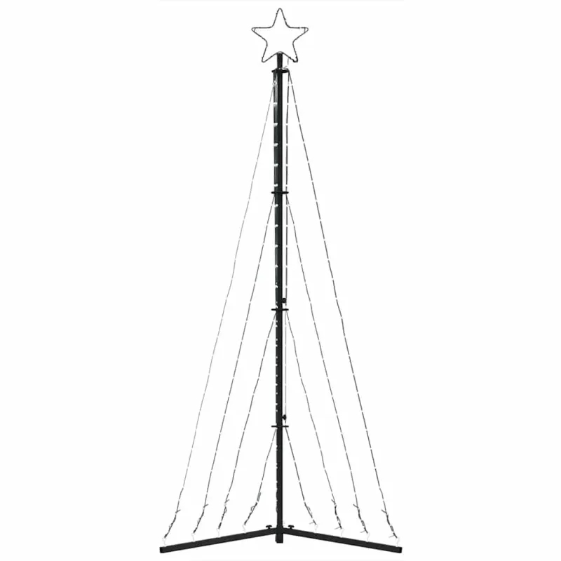 LED Kalėdų eglutė 339 LED Šalta Balta 182 cm