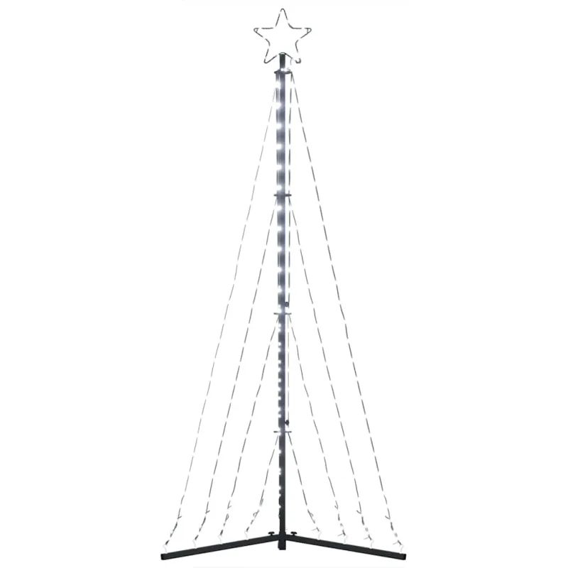LED Kalėdų eglutė 339 LED Šalta Balta 182 cm