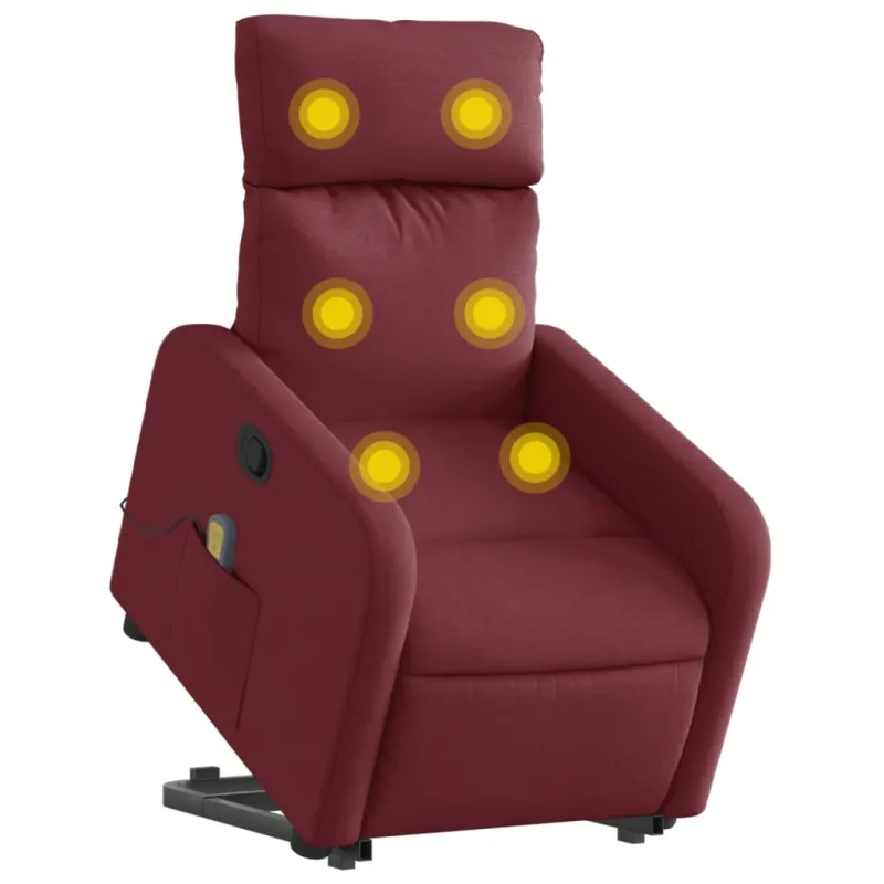 Recliner kėdė vyno raudona medžiaga
