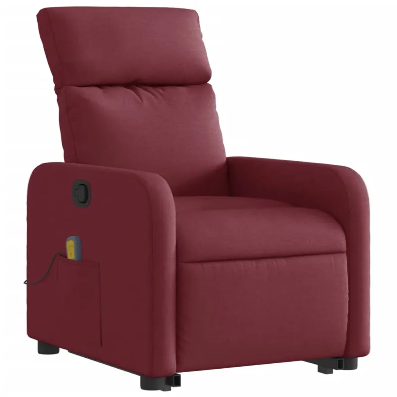 Recliner kėdė vyno raudona medžiaga