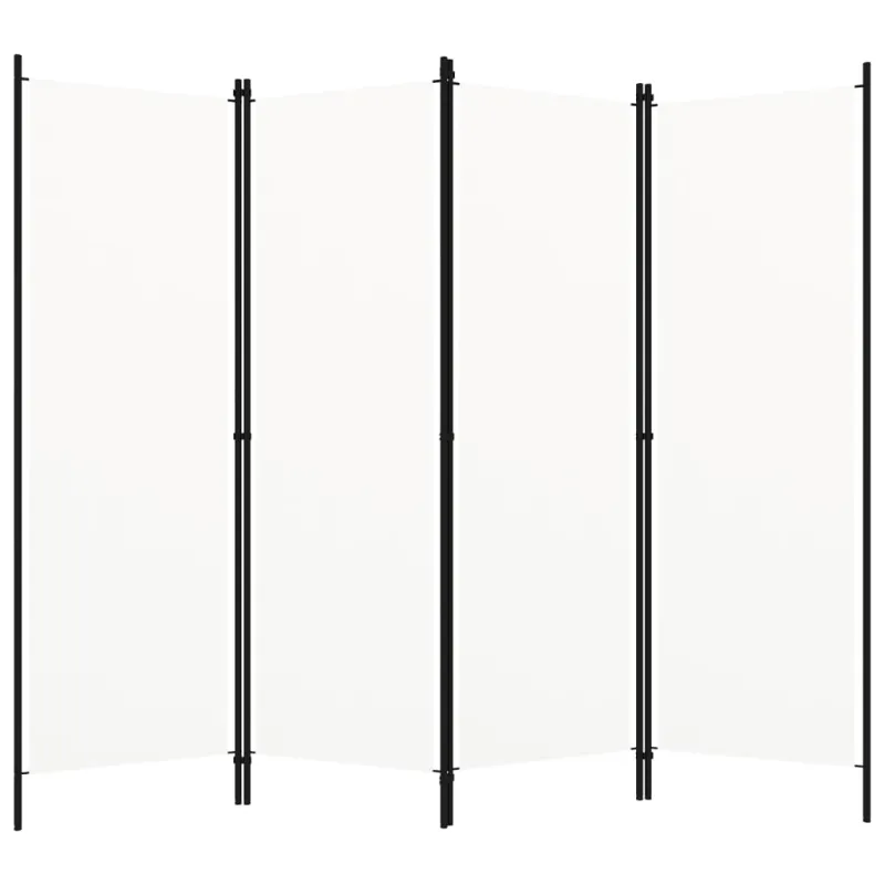 Kambario pertvara, 4 dalių, baltos spalvos, 200x180cm