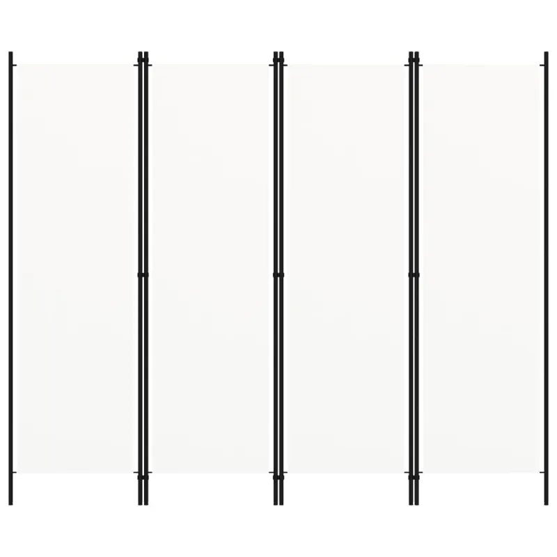 Kambario pertvara, 4 dalių, baltos spalvos, 200x180cm