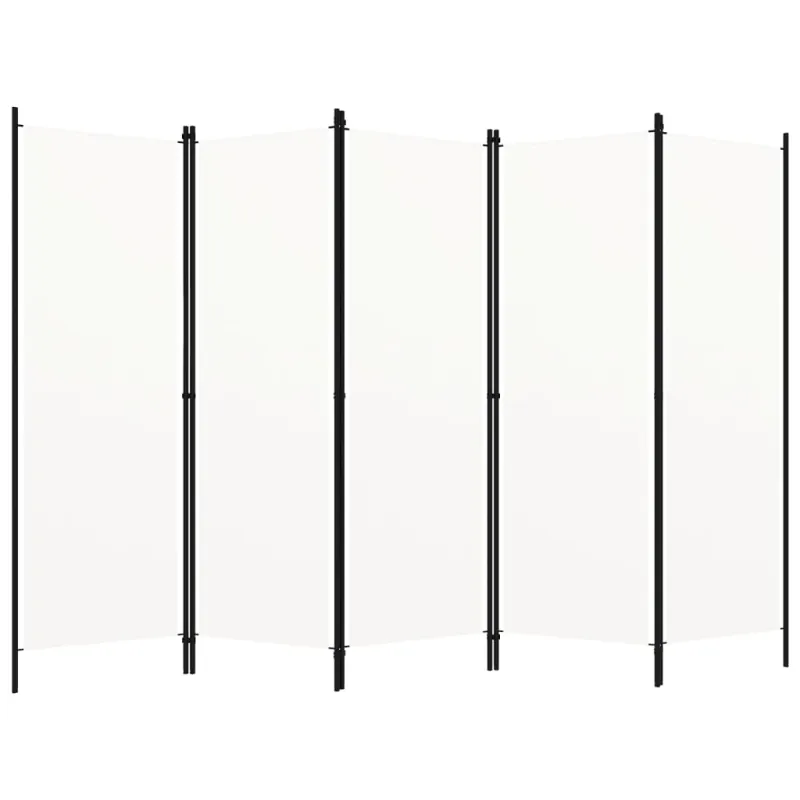 Kambario pertvara, 5 dalių, baltos spalvos, 250x180cm