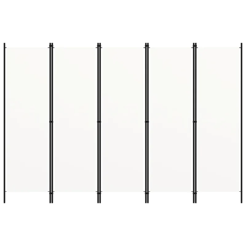 Kambario pertvara, 5 dalių, baltos spalvos, 250x180cm