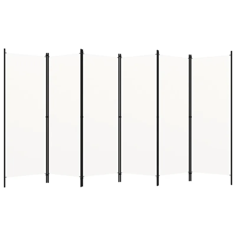 Kambario pertvara, 6 dalių, baltos spalvos, 300x180cm