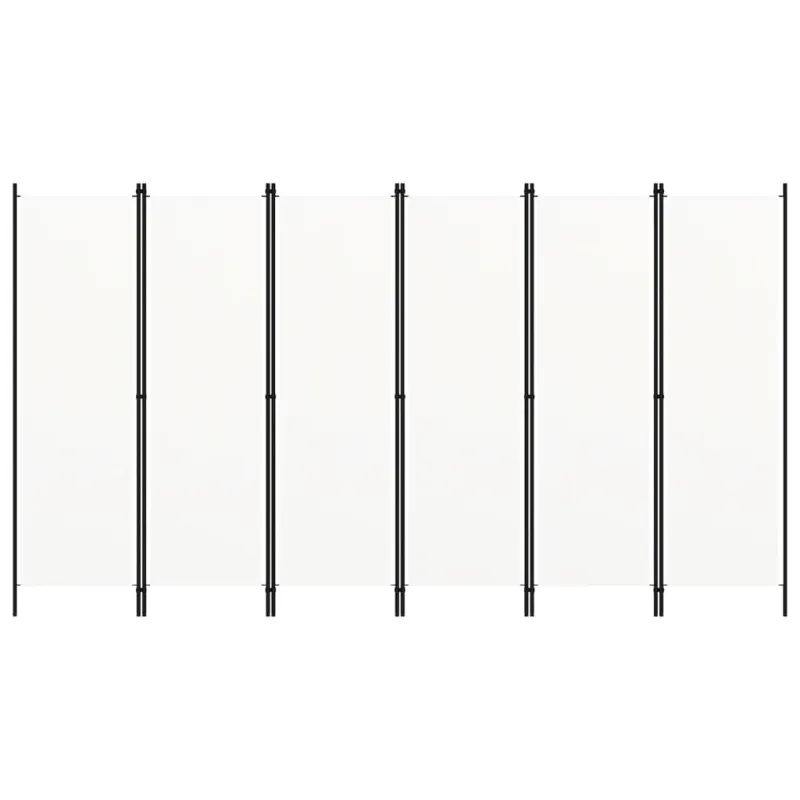 Kambario pertvara, 6 dalių, baltos spalvos, 300x180cm