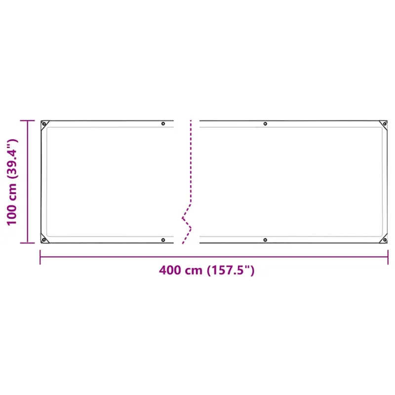 augalų danga su ąselėmis 1x4 m PVC