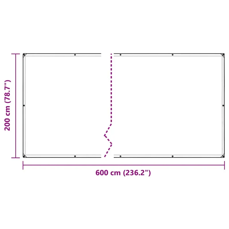 augalų danga su ąselėmis 2x6 m PVC
