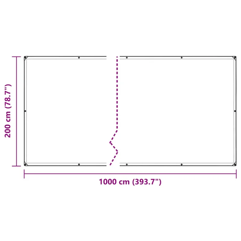 augalų danga su ąselėmis 2x10 m PVC