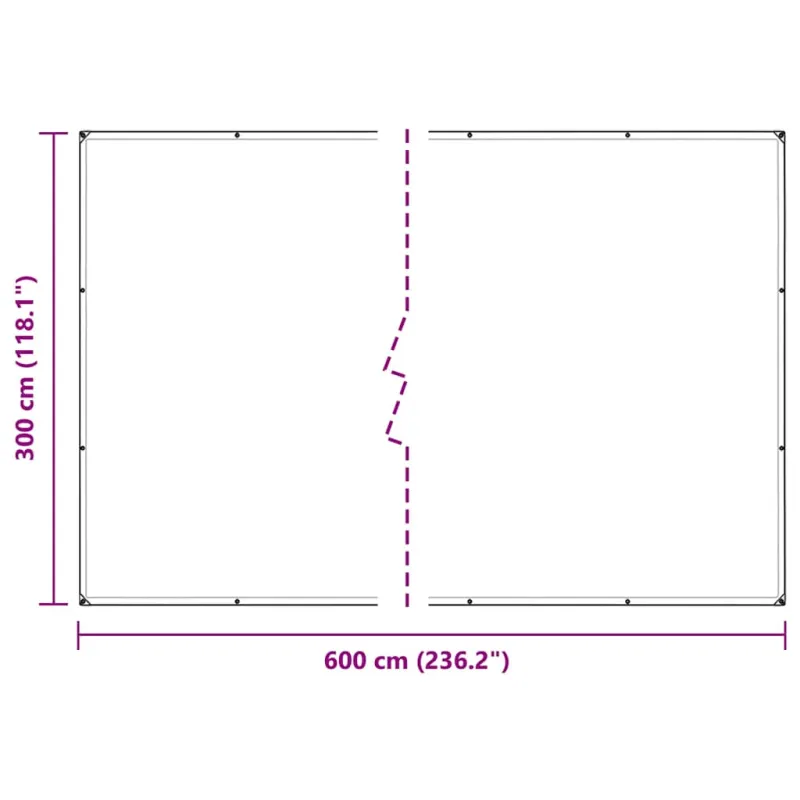 augalų dangtis su kilpomis 3x6 m PVC
