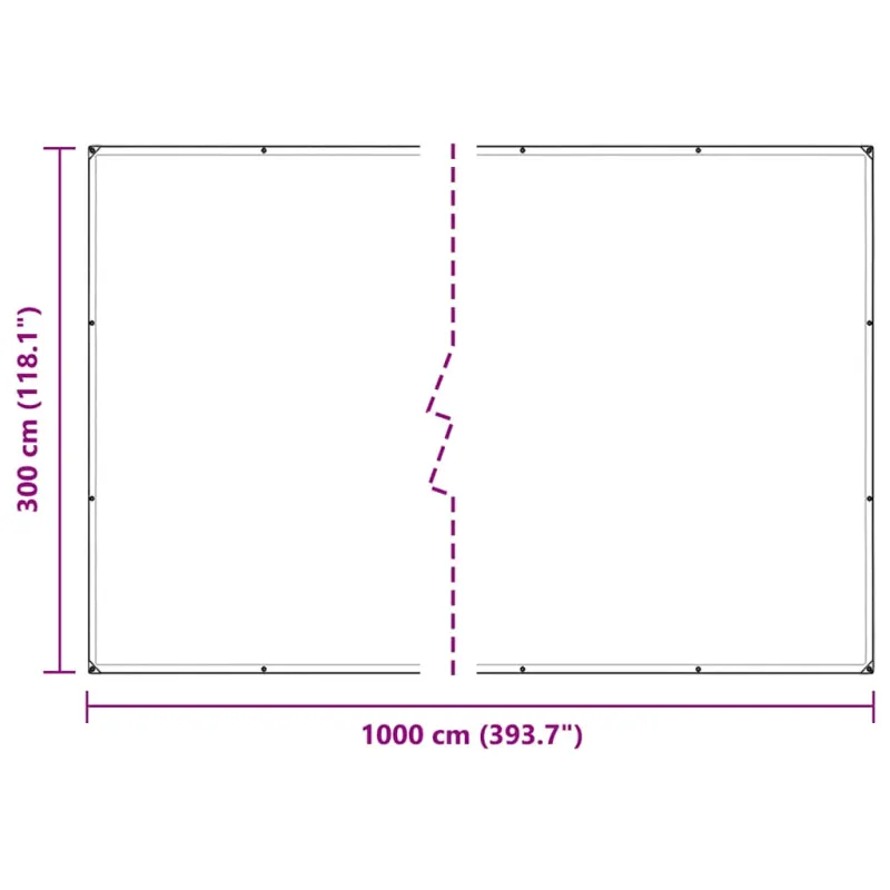 augalų danga su ąselėmis 3x10 m PVC