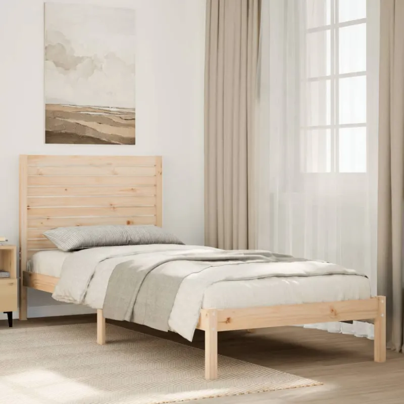 Lovos rėmas be čiužinio, 90x220cm, medienos masyvas, itin ilgas