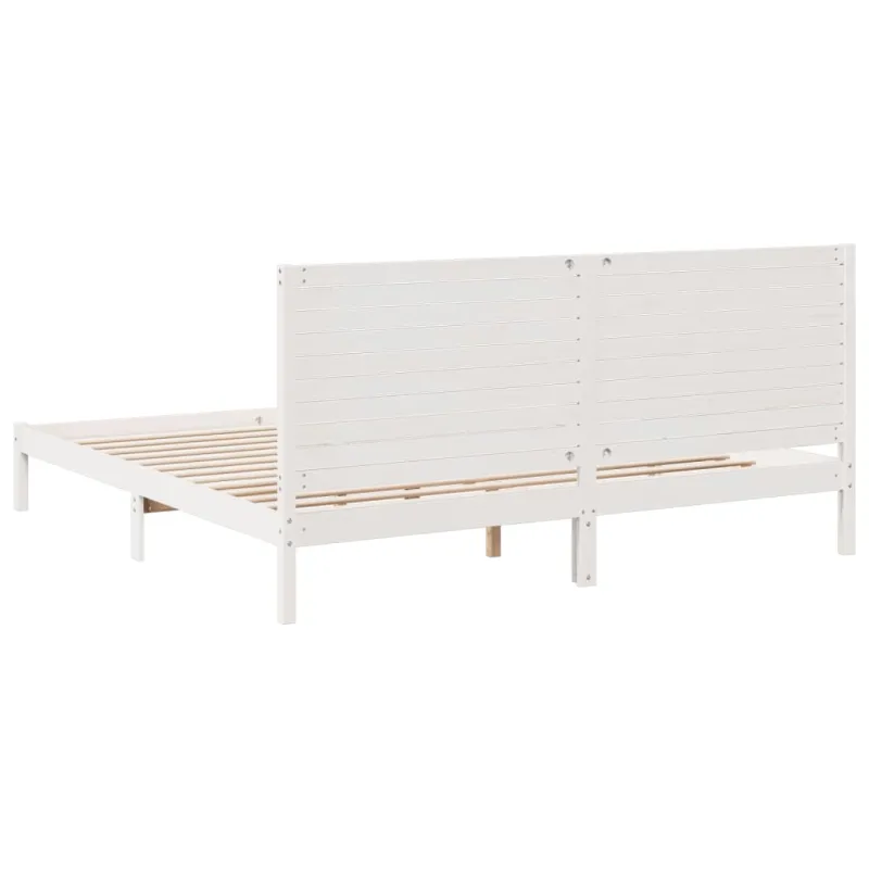 Lovos rėmas be čiužinio, baltas, 180x220cm, mediena, itin ilgas