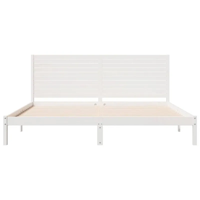 Lovos rėmas be čiužinio, baltas, 200x220cm, mediena, itin ilgas