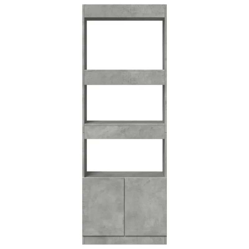 Komoda, betono pilkos spalvos, 63x33x180cm, apdirbta mediena
