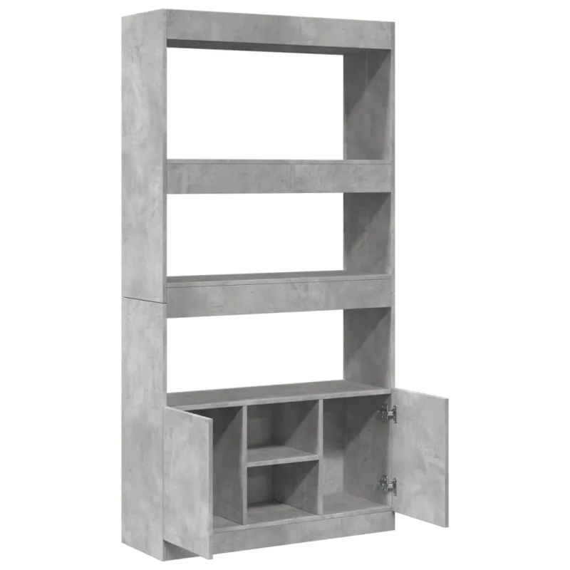 Komoda, betono pilkos spalvos, 92x33x180cm, apdirbta mediena