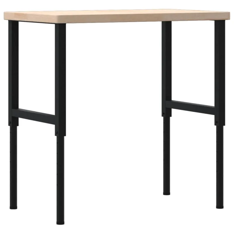 Darbastalis, 100x60x(73-99,5)cm, ąžuolo masyvas, stačiakampis