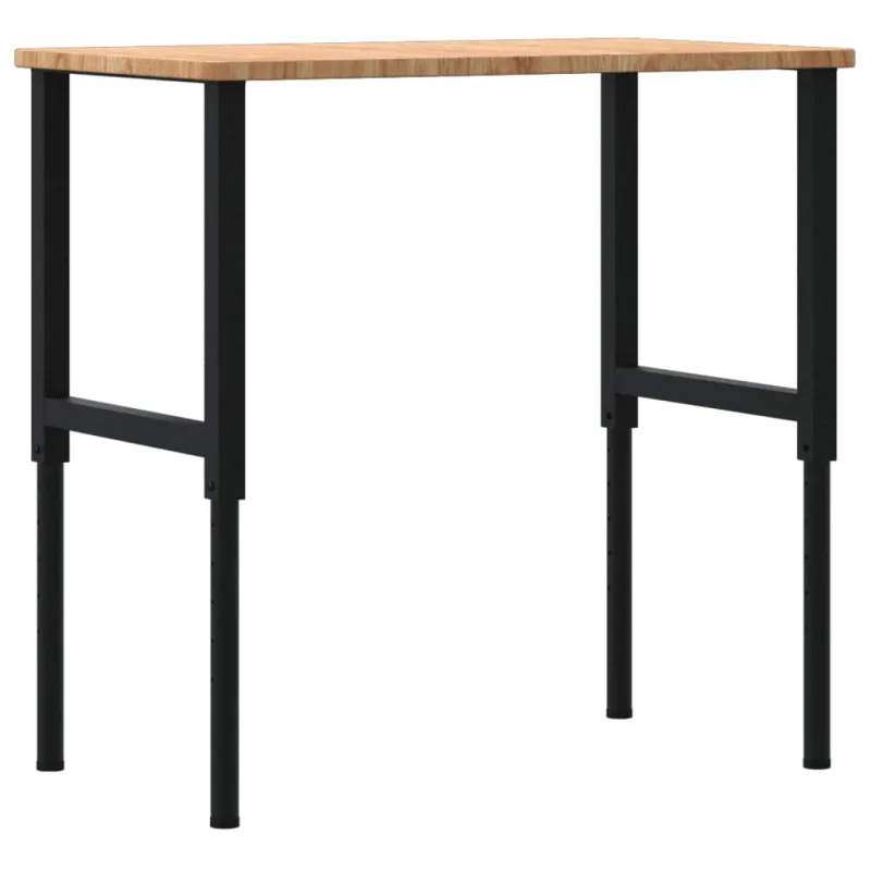 Darbastalis, 100x60x(71,5-98)cm, ąžuolo masyvas, stačiakampis