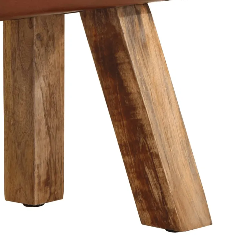 Gimnastikos arklys, rudas, 58cm, tikra oda ir mango masyvas