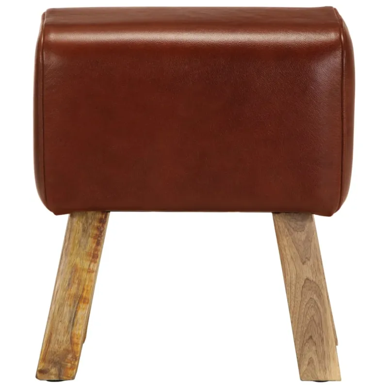 Gimnastikos arklys, rudas, 38cm, tikra oda ir mango masyvas