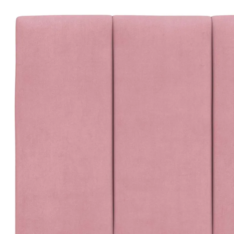 Lovos rėmas be čiužinio, Hanko, rožinės spalvos, 200x200 cm, aksomas